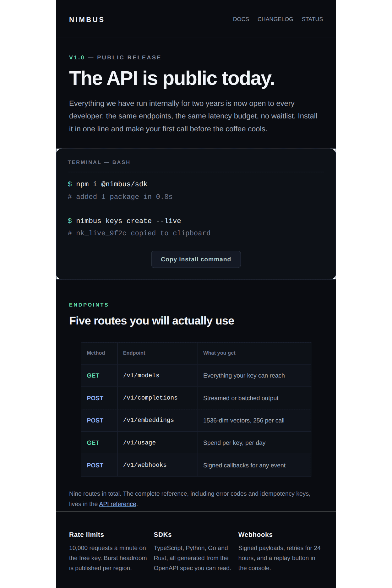 The API Is Public Today