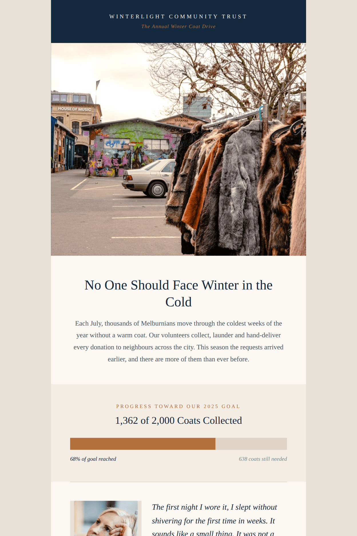Winter Coat Drive Appeal