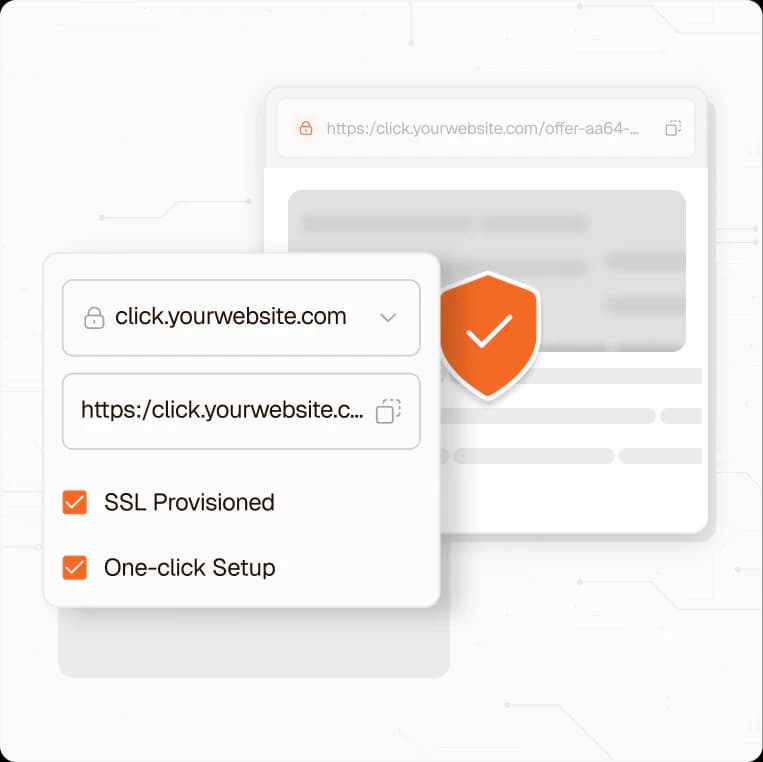 Branded email tracking link with SSL enabled