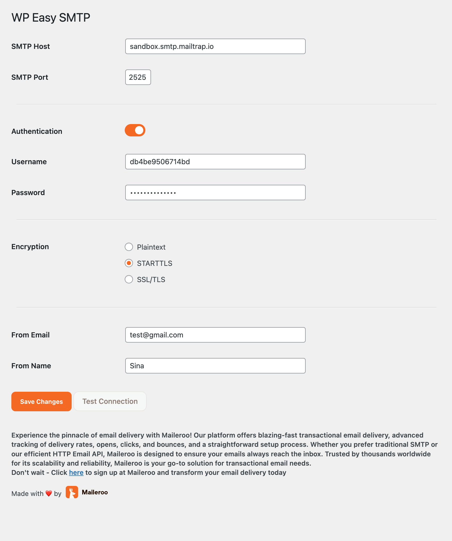 WordPress SMTP Plugin